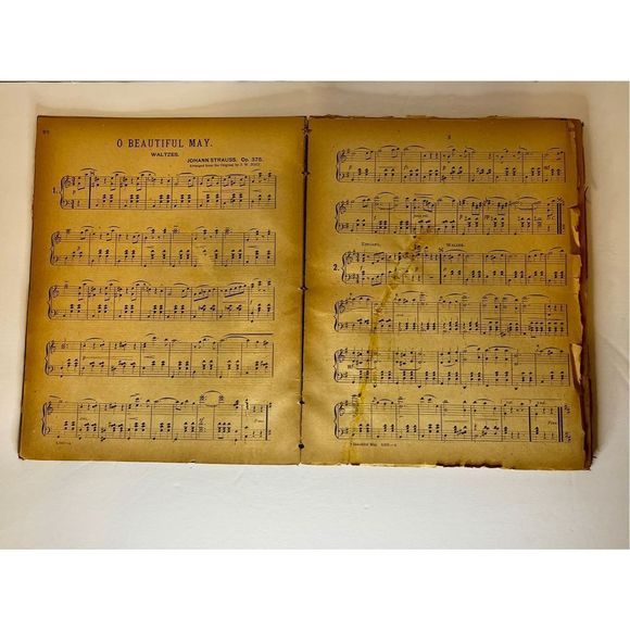 STRAUSS Dance Folio Waltzes, Gallops, Mazurkas, Etc.. 1890 Eduardo Strauss Orch - Picture 4 of 7